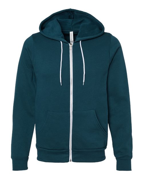 Unisex Sponge Fleece Full-Zip Hoodie Sweatshirt