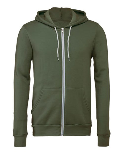 Unisex Sponge Fleece Full-Zip Hoodie Sweatshirt